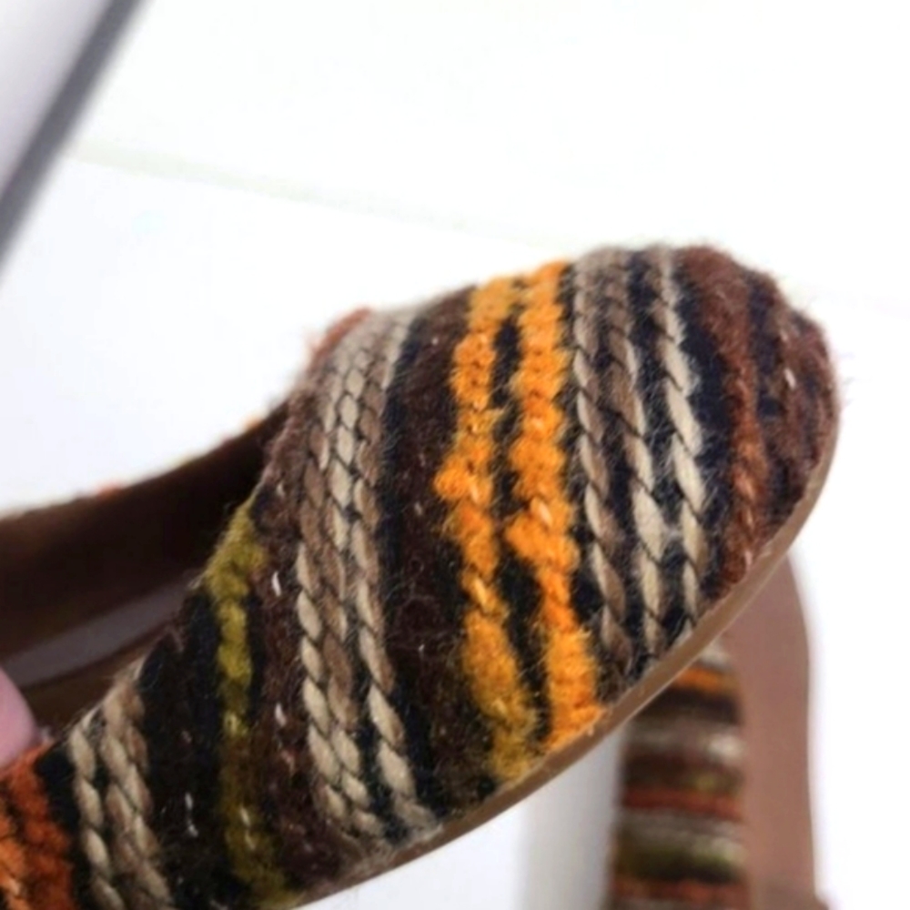 Woven Tapestry Knit Ballet Flats - Earthy Terracotta Brown Neutral 6 - Picture 4 of 6